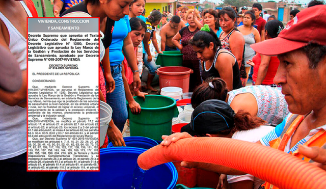 Peruanos deberán contar con el servicio de agua potable, tras publicacion de reglamento de ley. Foto: composición de Gerson Cardoso/ La República/ Diario El Peruano