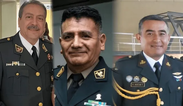 Coronel PNP Gustavo Pareja García, Coronel PNP Francisco Ninalaya Martínez, Crl PNP Víctor Ascue Tello. Foto: difusión