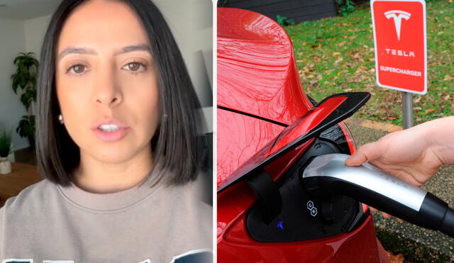 Ruby Acevedo, mexicana en EE. UU., comparte en TikTok el costo de cargar sus Tesla en casa. Con paneles solares, reduce su factura eléctrica a US$ 130 mensuales. Foto: composición LR/AFP.