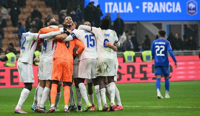 Italia y Francia terminaron con 13 puntos cada uno en esta fase de grupos. Foto: AFP