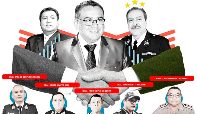 ‘Amixers’. El comandante PNP Ismael Arroyo Roca es amigo del ministro Juan Santiváñez y yerno del coronel PNP. Foto: composición LR