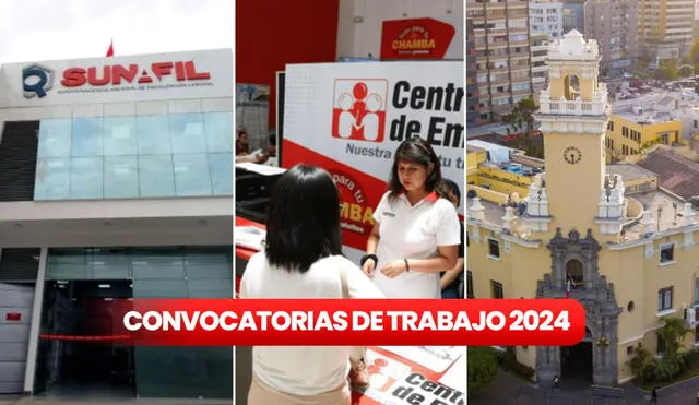 Convocatorias de trabajo del 18 al 24 de noviembre del 2024 en Lima y otras provincias del Perú.