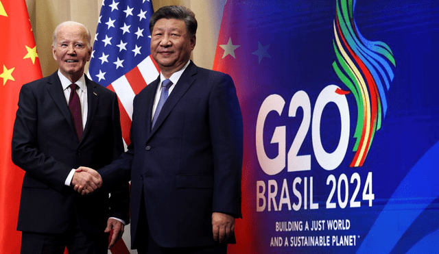 Biden y Xi Jinping, se reúnen en el G20 para abordar cuestiones clave de la cooperación económica internacional y el desarrollo sostenible. Foto: AFP