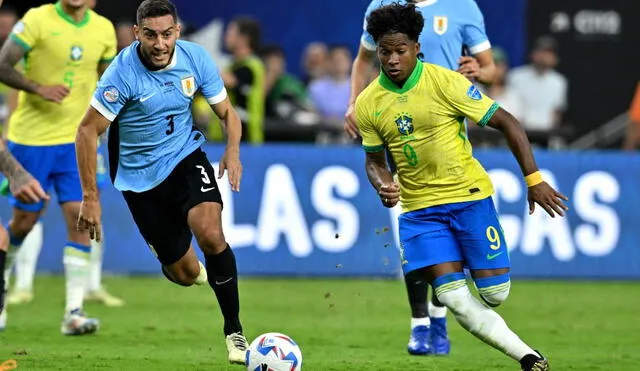 De ganarle a Uruguay, Brasil podría ascender al segundo lugar de la tabla de las Eliminatorias 2026. Foto: AFP