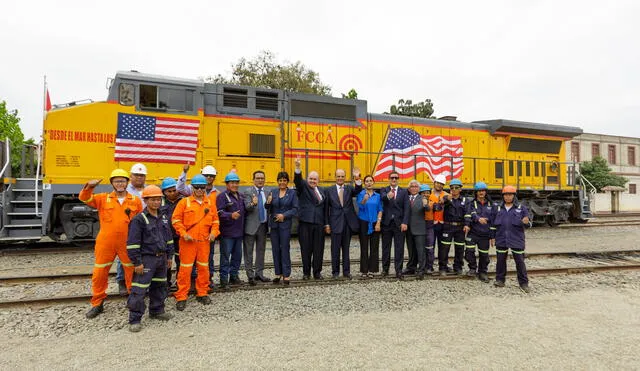 ¿Modernidad? Acto en el que se anunció la donación de vagones y locomotoras fue encabezado por el alcalde Rafael López Aliaga y funcionarios de Caltrain.