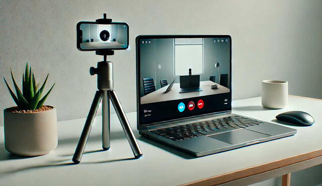 Necesitarás instalar DroidCam en tu laptop y celular. Foto: ChatGPT/La República