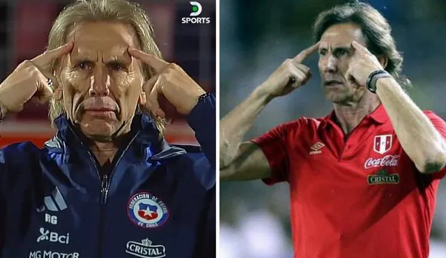 Ricardo Gareca realizó el clásico festejo cuando Perú sacaba un buen resultado. Foto: captura/DSports