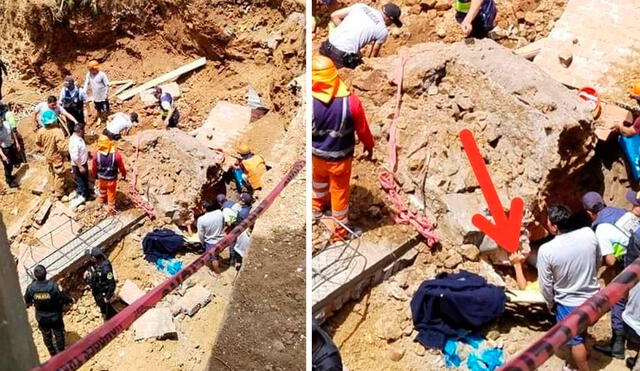 La excavación afectó la tierra que sostiene una pista cercana. Foto: composición LR/Percy Castro