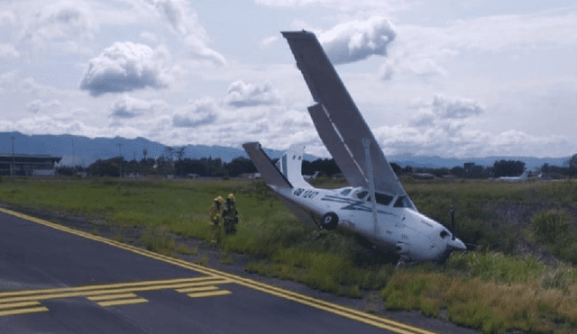 La aeronave habría tenido un desperfecto mecánico que lo hizo perder el control. Foto: Andina.