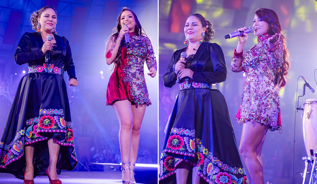 Dina Páucar sorprendió al grabar con Yrma Guerrero y Kiara Lozano sus mejores éxitos. Fotos: Facebook/Corazón Serrano