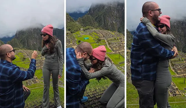 Emotiva pedida de mano en Machu Picchu. Foto: Judith Pariguana/ Facebook