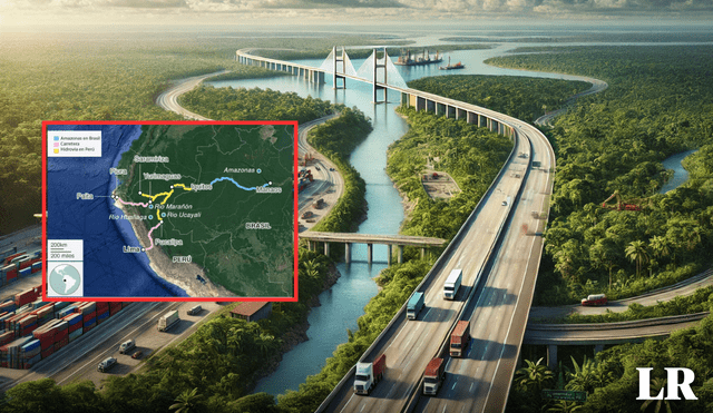 Esta ruta amazónica atravesará estos 4 países de Sudamérica: Perú, Brasil, Colombia y Ecuador. Foto: composición LR/IA/BBC