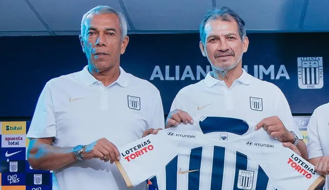 Alianza Lima presentó a Wilmar Valencia y Franco Navarro como sus nuevos directivos para la temporada 2025. Foto: Alianza Lima