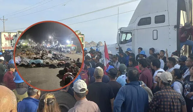 Cientos de pasajeros están a la espera de poder continuar su vida por la Panamericana Sur. Foto: composición LR/Difusión