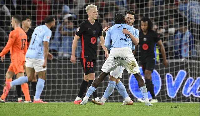 Barcelona y Celta de Vigo jugaron en el Estadio de Balaídos. Foto: AFP