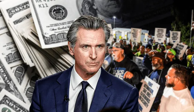 Gavin Newsom aprobó el aumento de sueldo para los trabajadores de California. Foto: composición LR/difusión