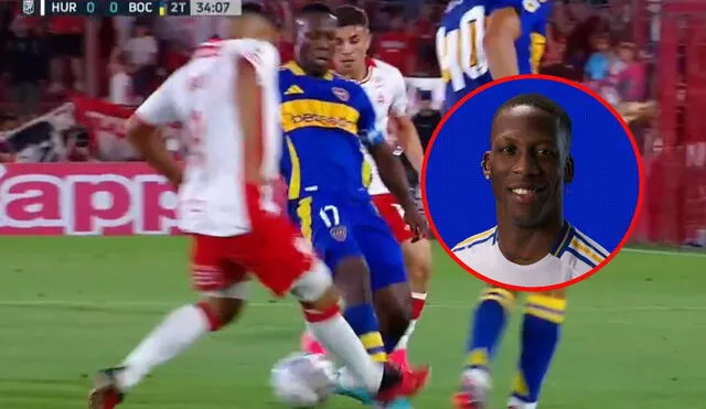 Luis Advíncula ingresó en el segundo tiempo en el Boca Juniors vs Huracán. Foto: composición LR/captura de ESPN/Boca Juniors/X