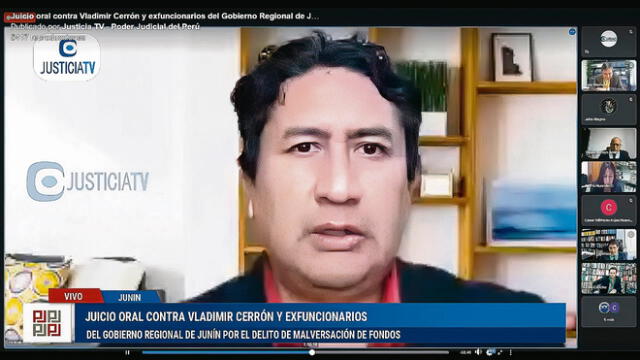 Vladimir Cerrón ha hecho uso de la virtualidad en el juicio oral que se le siguió. Cuando se dio lectura de sentencia, hace más de un año, desapareció.