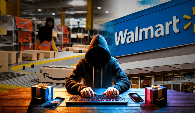 En el Black Friday 2024, los hackers suelen crear anuncios falsos que prometen grandes descuentos en Amazon y Walmart para recolectar datos personales. Foto: composición LR/difusión