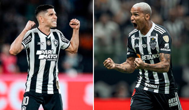 Jefferson Savarino y Deyverson son dos de las principales figuras de Botafogo y Atlético Mineiro. Foto: composición de LR/Instagram/AFP