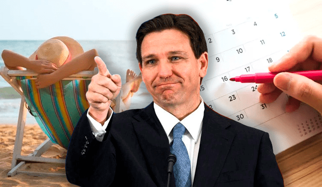 Florida implementa nuevos días de descanso para más de 100,000 empleados estatales en 2024, bajo la administración del gobernador Ron DeSantis, reforzando así el bienestar laboral. Foto: Composición LR