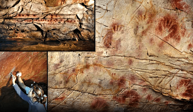 La pintura muestra un jabalí verrugoso y forma parte de un conjunto de 73 figuras, lo cual destaca el arte prehistórico en la región. Foto: Brum et al./artículo científico.