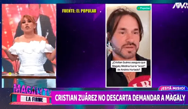 Magaly Medina decidió contestarle a Christian Zuárez. Foto: ATV.