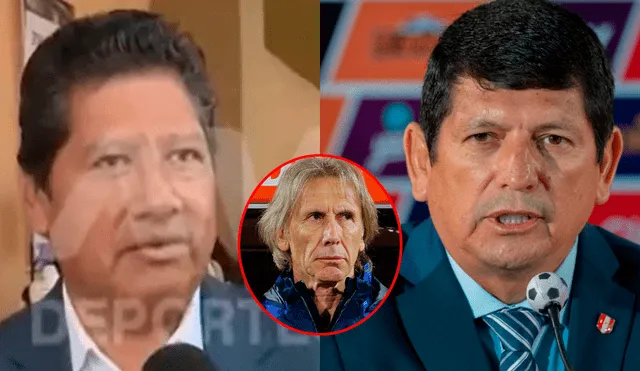 Edwin Oviedo fue presidente de la FPF previo a la llegada de Agustín Lozano. Foto: composición LR/captura de ATV Deportes