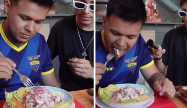 "Me gusta el ceviche ecuatoriano, pero el peruano tiene lo suyo", reaccionaron usuarios. Foto: composición LR/ TikTok