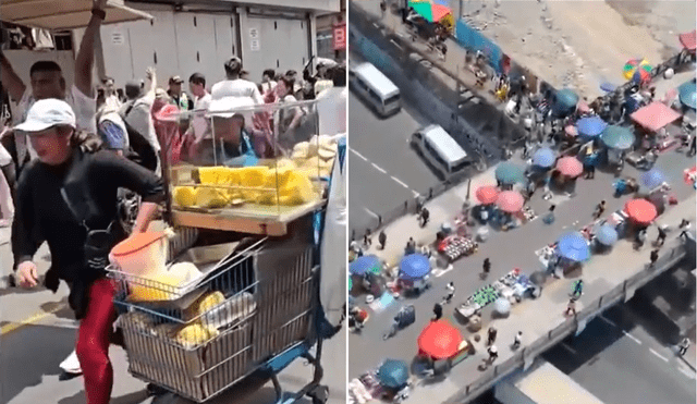 Comerciantes buscan vender productos durante fiestas de fin de años. Foto: Captura Canal N