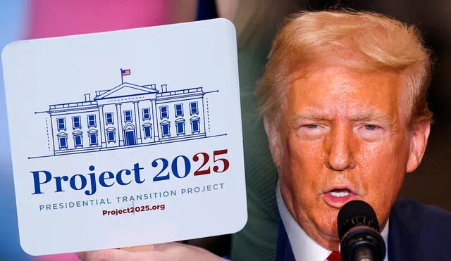 Aunque Donald Trump se distancia del Proyecto 2025, de llegar al poder podría aplicar algunos de sus lineamientos migratorios. Foto: composición LR/AFP.