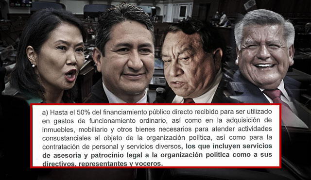 Ley podría beneficiar directamente a Keiko Fujimori, Vladimir Cerrón, José Luna, César Acuña y otros dueños de partidos. (Foto composición: La República).