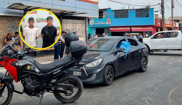 Tras una intensa persecución, la Policía Nacional del Perú redujo y capturó a los dos implicados en el asesinato del colectivero en Puente Piedra/Composición LR/Foto: Cristina Gálvez