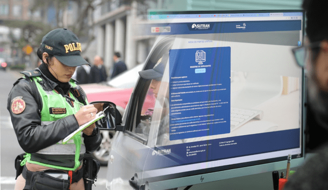 Cada multa que se coloca a una persona y/o vehículo está registrada en la plataforma web de Sutran. Foto: composición LR / Andina / Gob