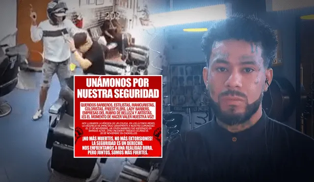 Barberos mostraron su malestar por situación que vive el gremio ante crímenes por extorsión. Foto: Difusión