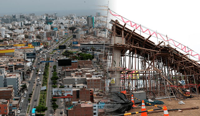 Obras corresponden al puente inclusivo para peatones. Foto: composición de Jazmin Ceras/La República