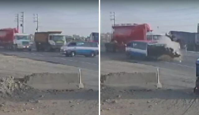 Accidente entre combi y tráiler deja tres muertos y diez heridos en Trujillo. Foto: LR