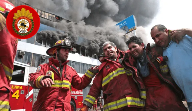 Bomberos del Perú y logo del CGBVP. Foto: composición LR/Andina/CGBVP/X