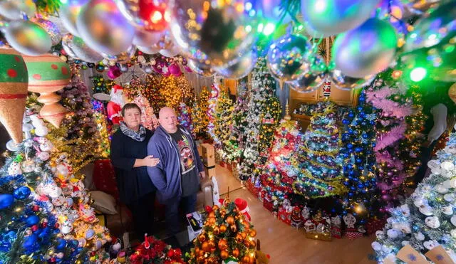 La decoración navideña de los Jeromin atrae la atención de miles y se convierte en atracción turística. Foto: QPASA