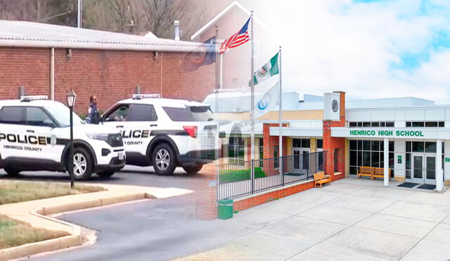 La policía del condado de Henrico acudió a la escuela tras un llamado que reportaba un enfrentamiento entre dos estudiantes. Foto: composición LR/12 On Your Side