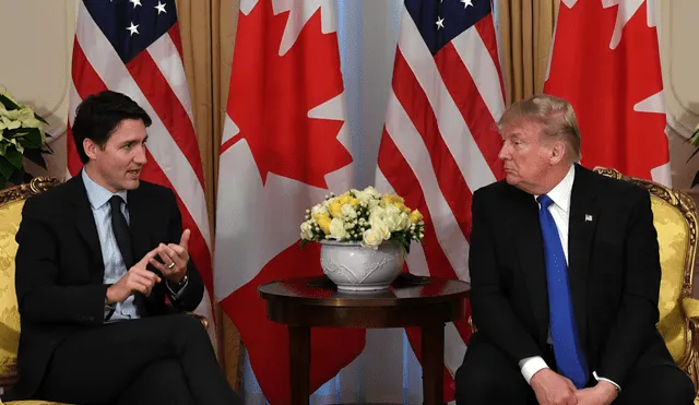 In the midst of the chat, Trump suggested, with an ironic smile, that Canada could join the United States as the 51st state. Image: AFP