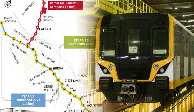 La Línea 2 del Metro de Lima y Callao tendrá más de 20 estaciones. Foto: composición LR/Andina