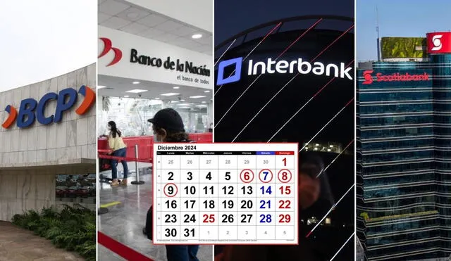 Diciembre es el mes, dentro del calendario peruano, en el que más descansos programados existen para los trabajadores. Foto: Andina/BCP/Interbank/Scotiabank/Composición LR