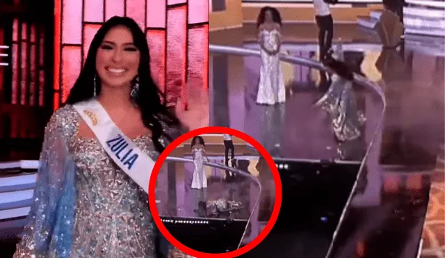 María Peinado, Miss Zulia, sufrió dura caída en final del Miss Venezuela 2024. Foto: Composición LR/Captura Youtube