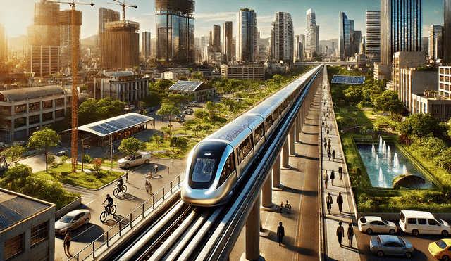 A pesar de los avances, América Latina enfrenta desafíos en la creación de una red ferroviaria interconectada, con largas distancias y falta de inversión limitando el desarrollo de trenes de alta velocidad. Foto: IA/La República.