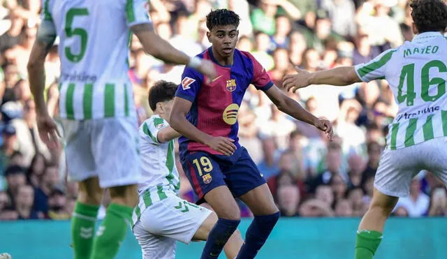 Barcelona enfrentó a Real Betis por LaLiga EA Sports de España. Foto: AFP