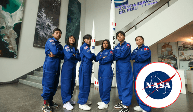 Los seis estudiantes lograron cumplir su sueño de visitar la sede de la NASA en los Estados Unidos. Foto: composición LR/Andina/Facebook