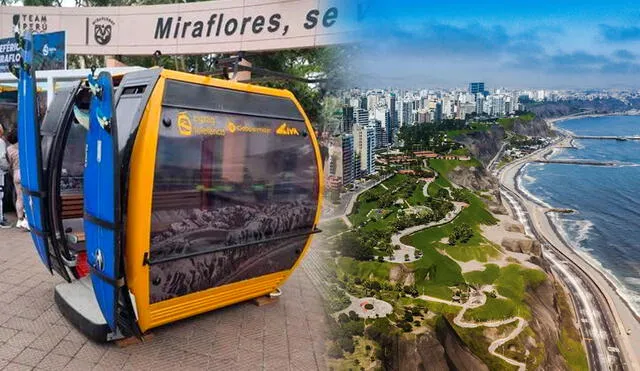 El nuevo teleférico de Miraflores comenzará a operar en febrero de 2025, con una inversión de 10 millones de dólares. Foto: composición LR/Kevin García/Andina