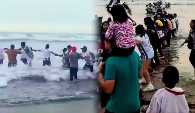 Los hinchas de Alianza Lima avisaron a la Policía Nacional sobre lo sucedido en la playa de Ventanilla. Foto: composición LR/Roger García/Ventanilla News TV