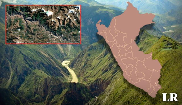 Ni el Gran Cañón ni el del Colca, el cañón más profundo de América se encuentra en Perú: se extiende por casi 4.000 kilómetros. Foto: composición LR / Visitemos mi Perú / Google Maps / iStock